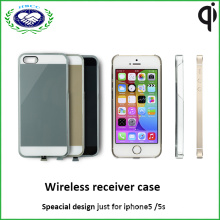 Tansparent für iPhone Fall Qi drahtloser Aufladeeinheitsempfänger-Kasten für iPhone5 und 5s